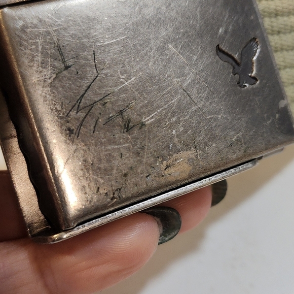 American Eagle Outfitters Kaki Men's Canvas Belt Size M - Picture 3 of 8